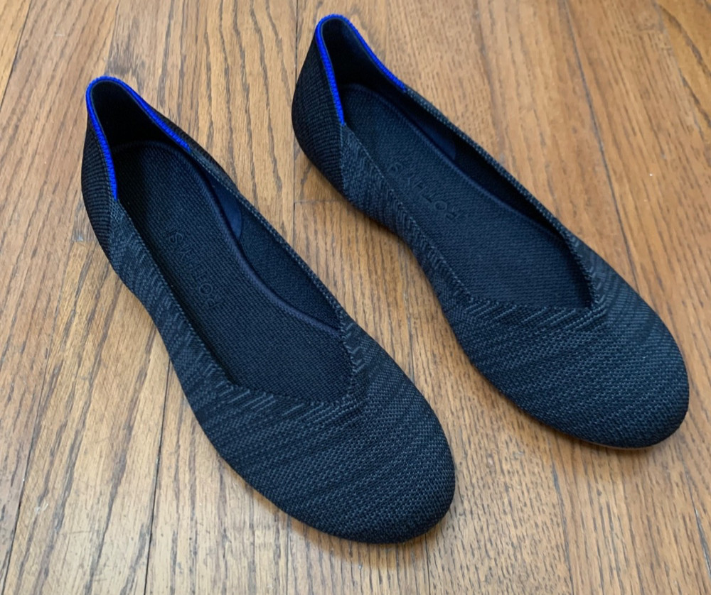 Rothy's Women’s Heathered Black Flats Size 7.5 NWT