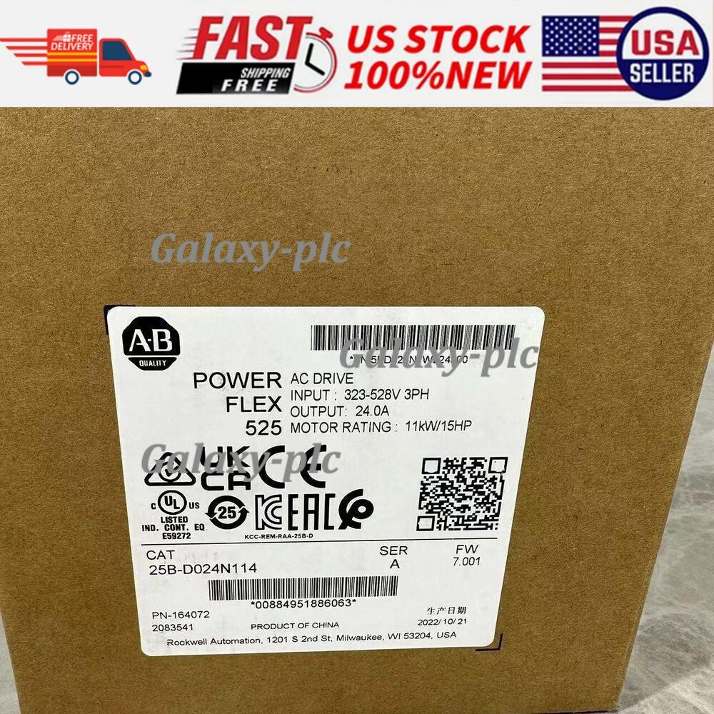 NEW 25B-D024N114 AB PowerFlex 525 AC Drive Fast Shipping 25BD024N114 US Free Tax