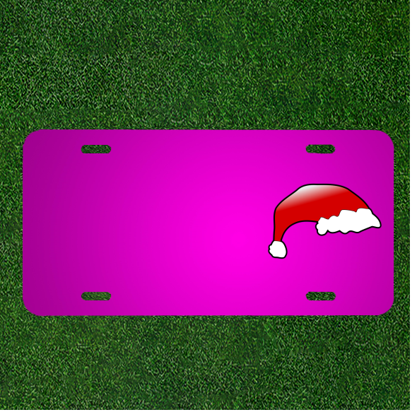 Custom Christmas Santa Claus Car License Plate with Personalized Names