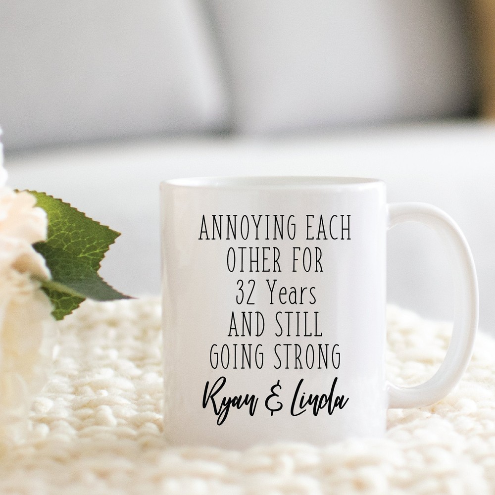 Personalized Gift For 32nd Wedding Anniversary Custom Cup From Wife To Husband
