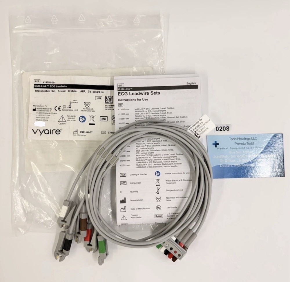 Vyaire Multi-Link ECG Leadwire Replaceable Set 5-Lead AHA REF 414556-001 (0208R)