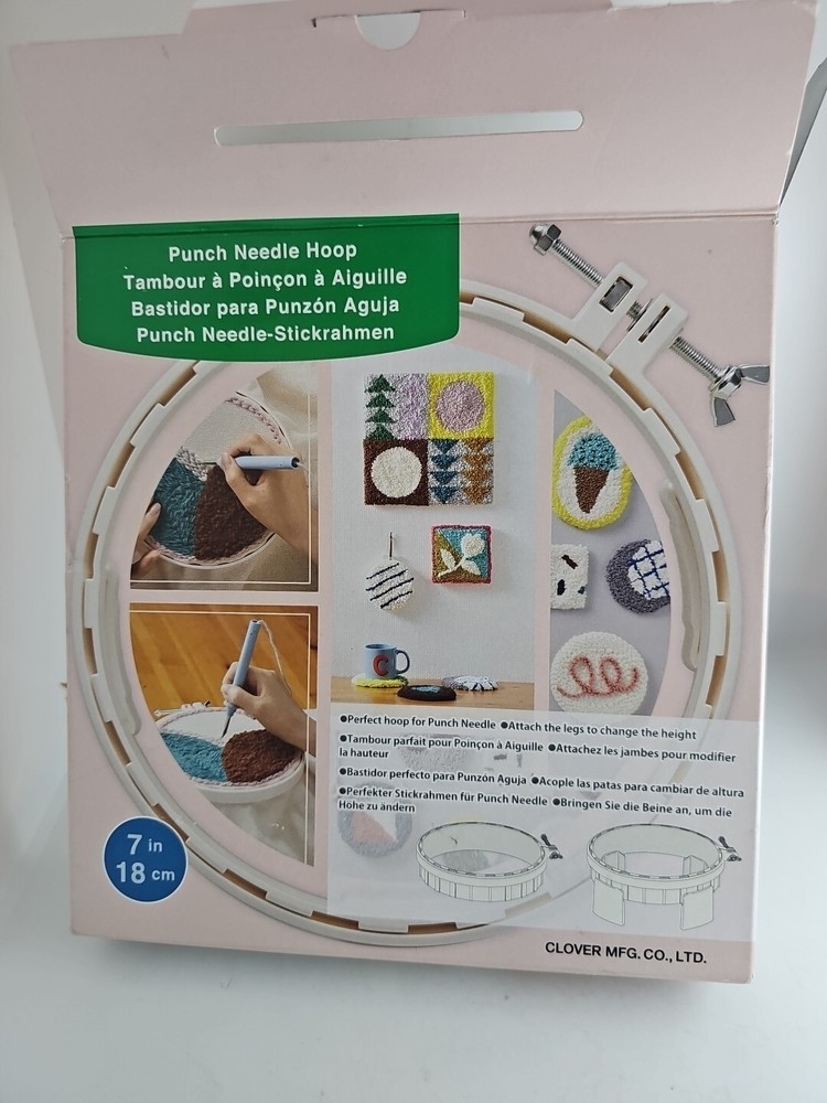 Punch Needle Hoop 8817 Hold The Fabric Firmly Clover