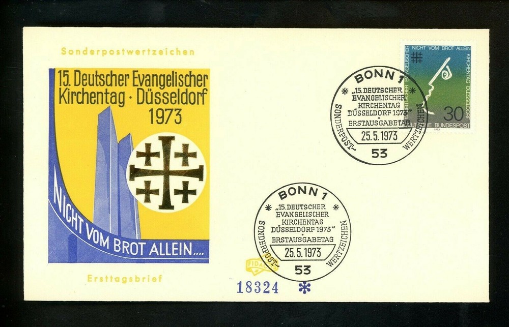 Postal History Germany FDC #1118 Protestant Synod religion 1973