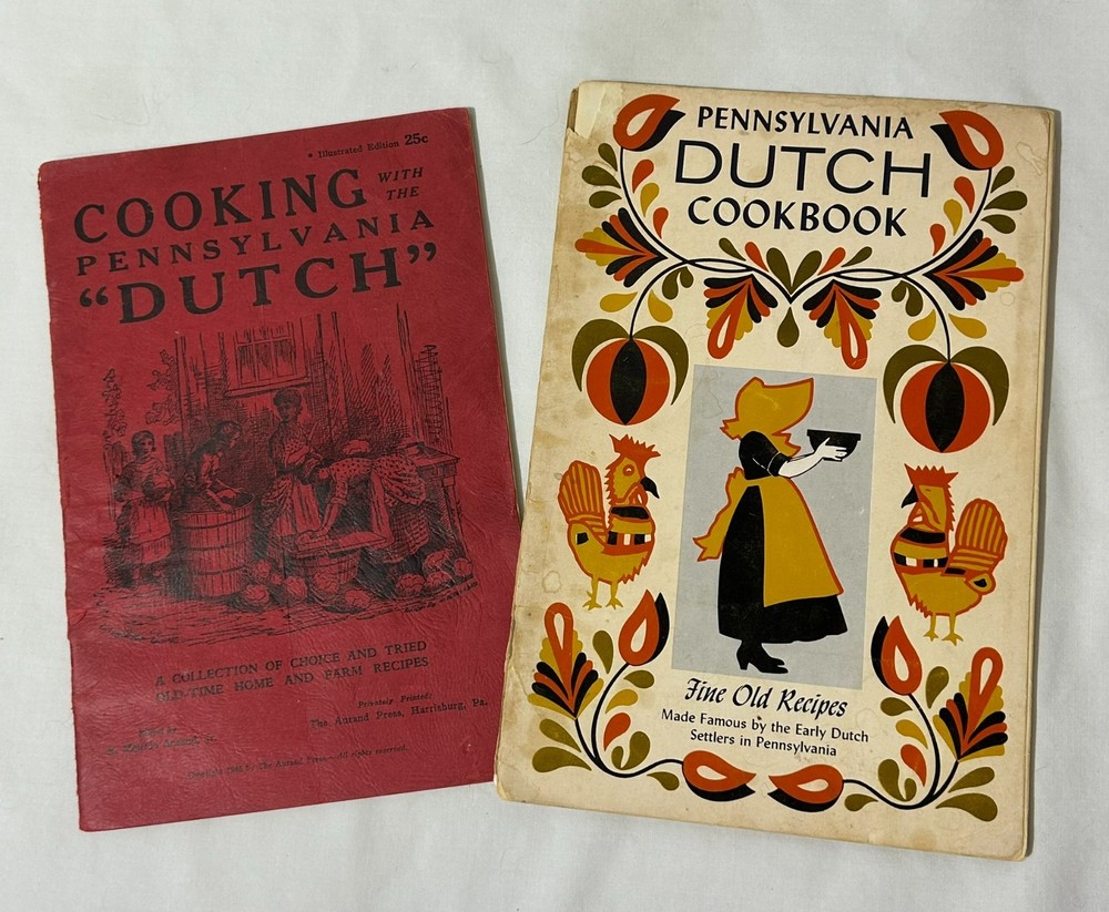 Vintage Pennsylvania Dutch Cookbooks Paperback (lot of 2) 1946, 1964