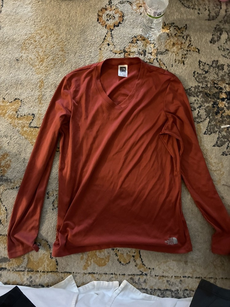The North Face FlightSeries Long Sleeve Top Womens Large Burnt Orange Base Layer