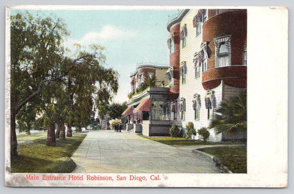 Hotel Robinson San Diego CA Postcard M. Richter Germany Early 1900s