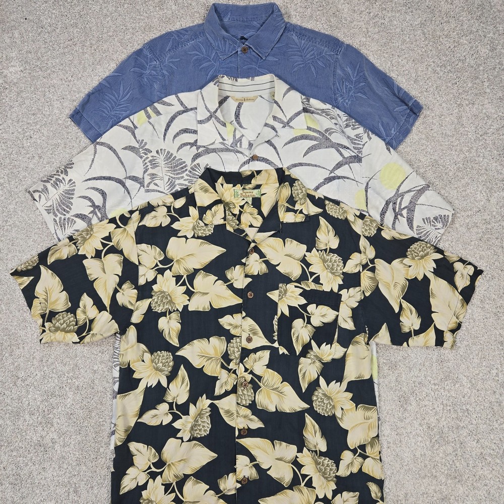 Tommy Bahama silk Hawaiian shirts mens Medium Lot of 3 floral