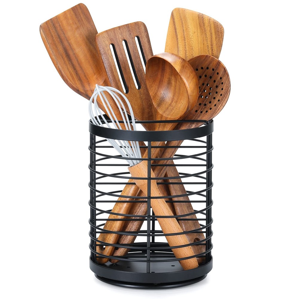 360° Rotating Utensil holder for Kitchen Counter,5.9