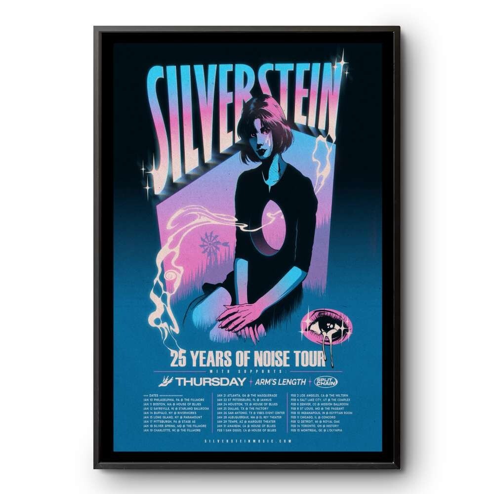 Silverstein 25 Years of Noise Tour 2025 North America Wall Art Poster