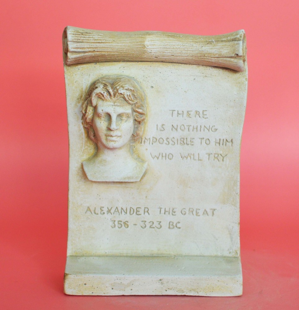 Alexander the Great Macedonian small relief with Quote - King Of Vergina