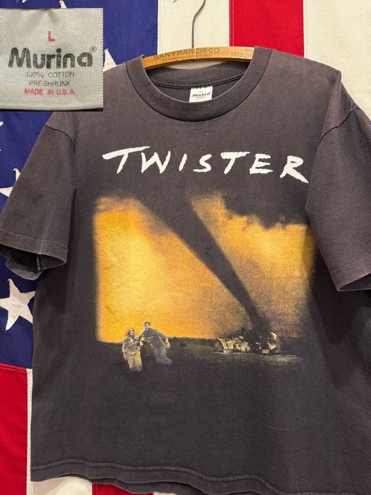 Rare Twister Movie Remake design Black T shirt Short Sleeve tee NH25618