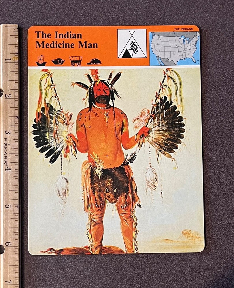1979 Panarizon The Indian Mandan Medicine Man Understanding Nature Large Card