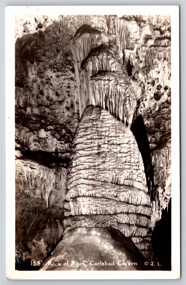 RPPC~Rock of Ages In Carlsbad Caverns New Mexico~Real Photo Postcard