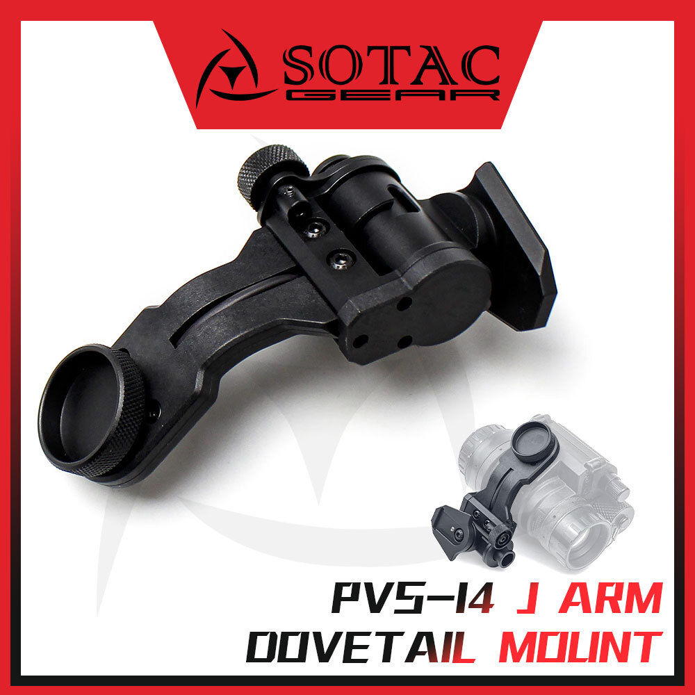 PVS-14 Arm Night Vision Goggles Powered J Arm NVG Mount Helmet Dovetail Adapter