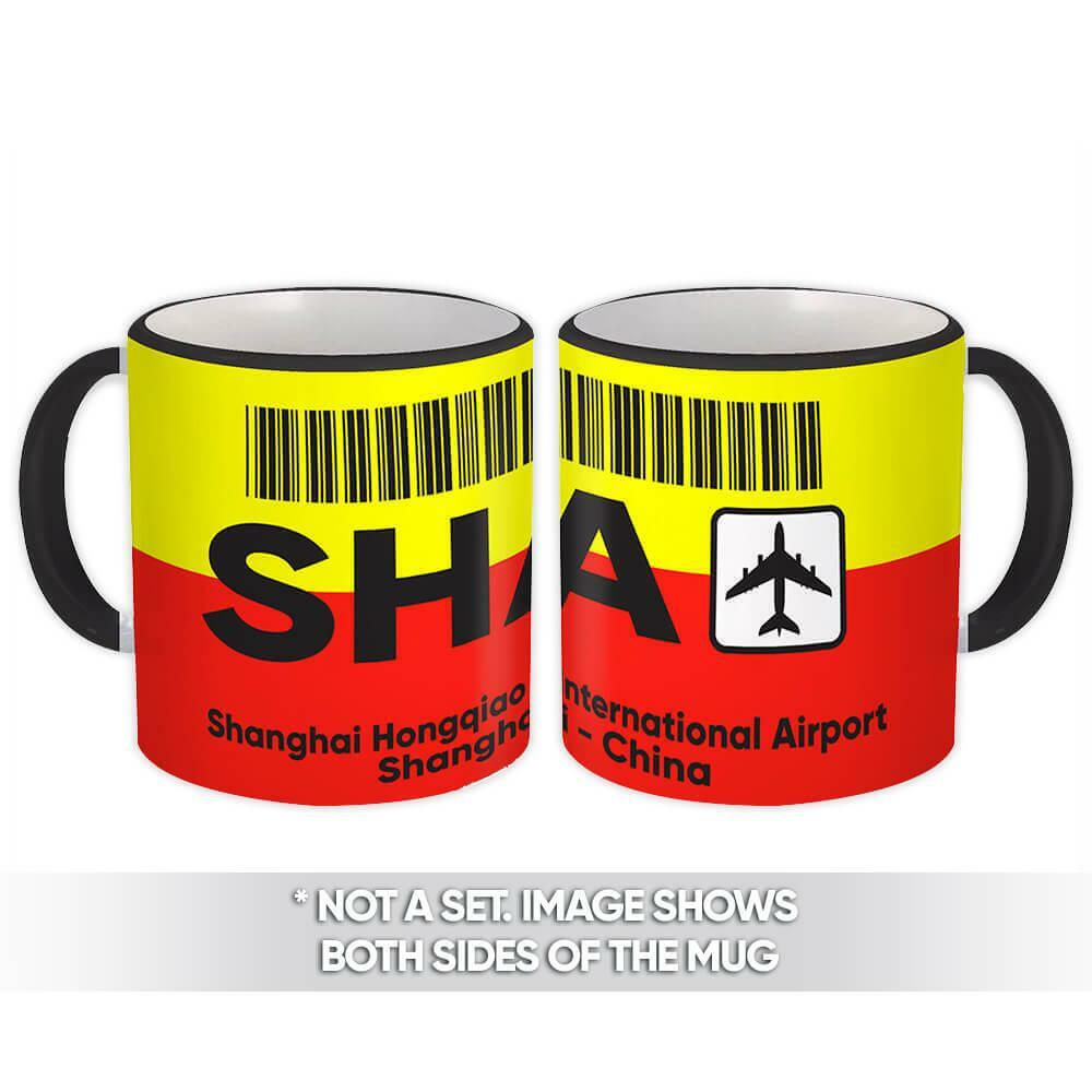 Gift Mug : China Shanghai Hongqiao Airport SHA Travel Airline Pilot AIRPORT