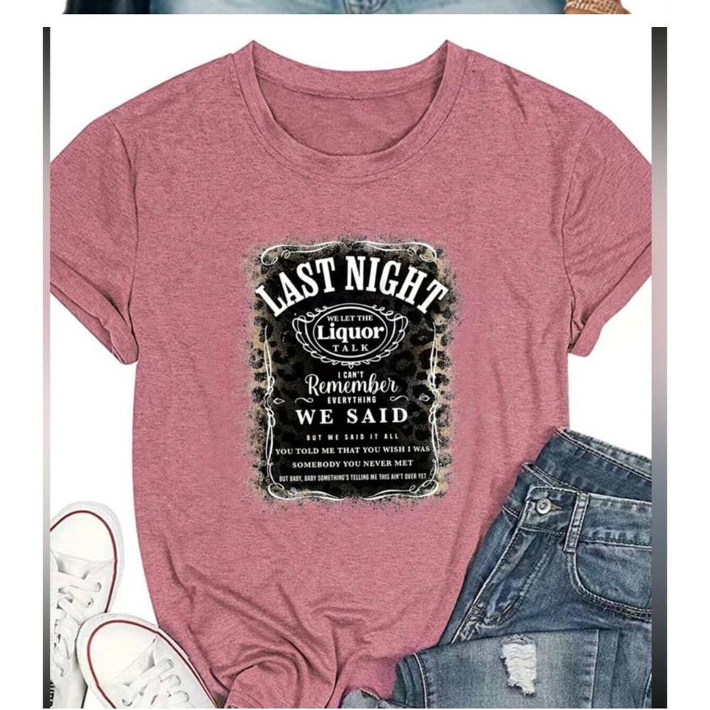 Morgan Wallen Last Night Graphic Tee Country Music Fan Shirt 2XL New