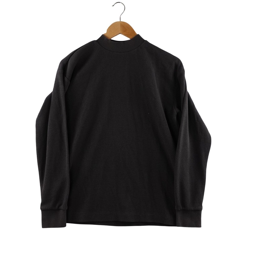 Kids Essentials Fear of God Waffle Knit Mock Neck Shirt Charcoal Size 10