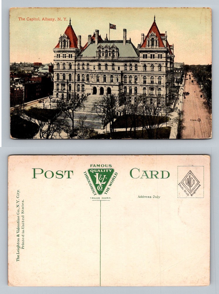 Albany, NY-New York, The Capitol State Government Building Vintage Postcard