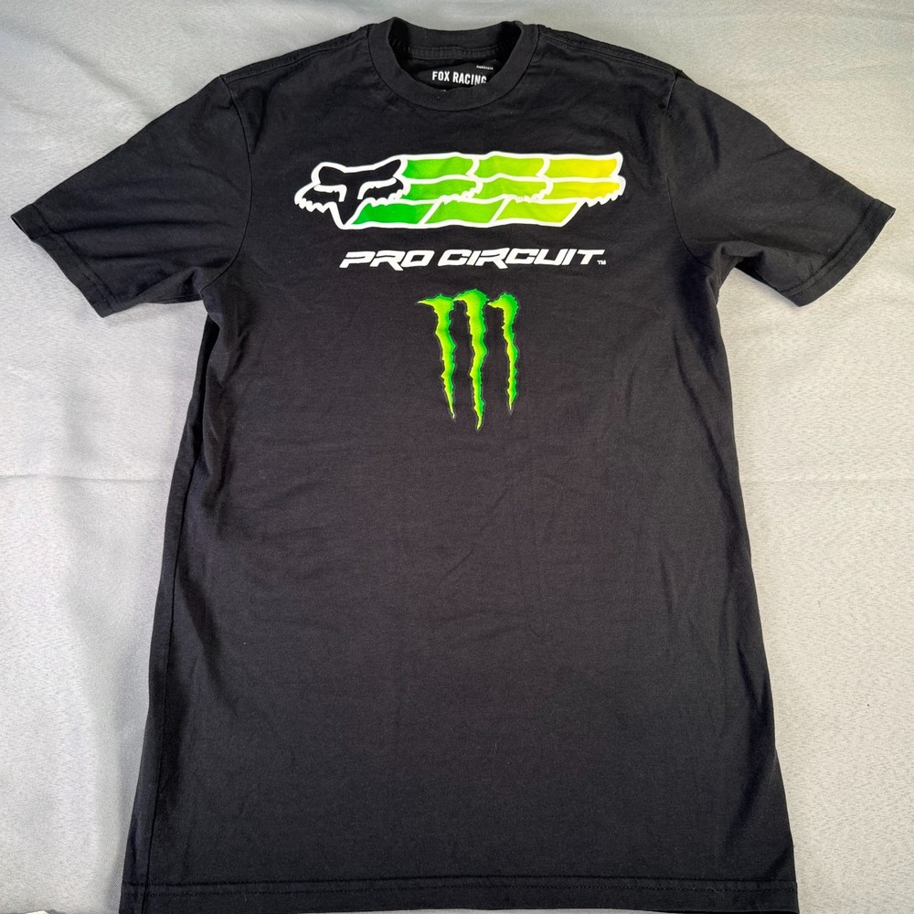 Fox Racing Pro Circuit Monster Energy T-Shirt Black Small Moto Motocross Tee