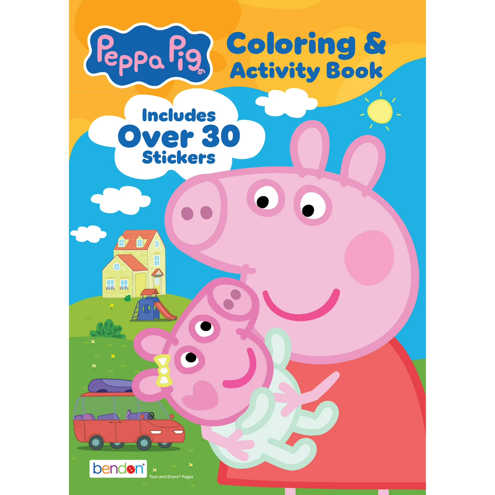 Peppa Pig Coloring and Activity Book with Stickers, 32 Pages by Bendon