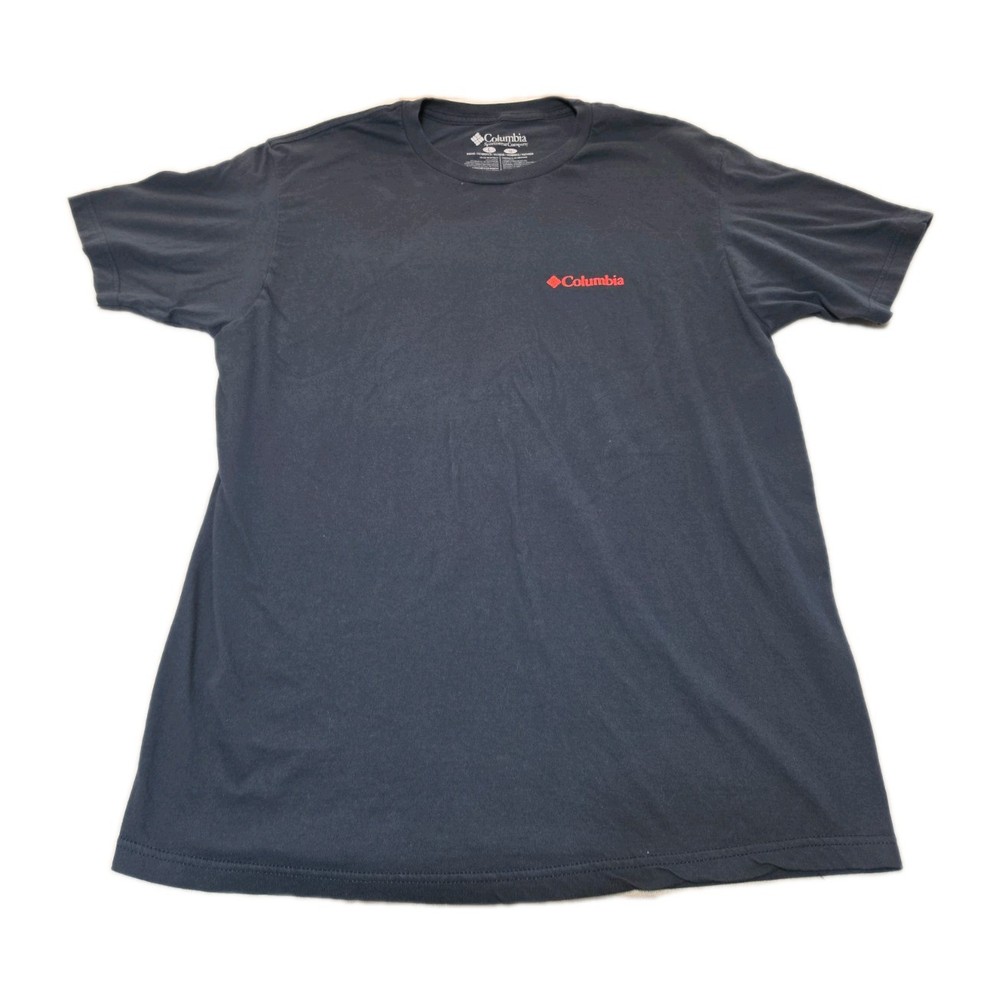 Columbia Men's Size Large Navy Short Sleeve T-Shirt Overlander Edition
