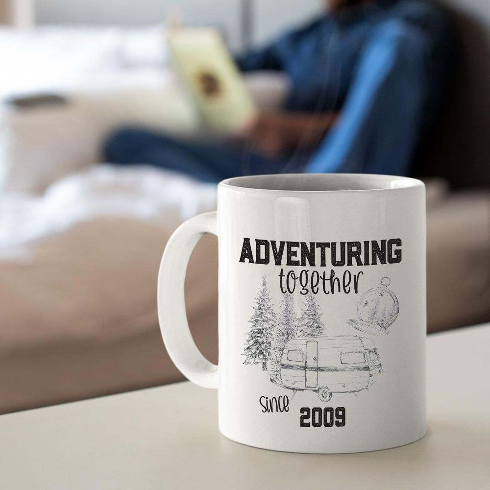 Adventuring Together Custom White Coffee Mug Or Premium Quality Gift