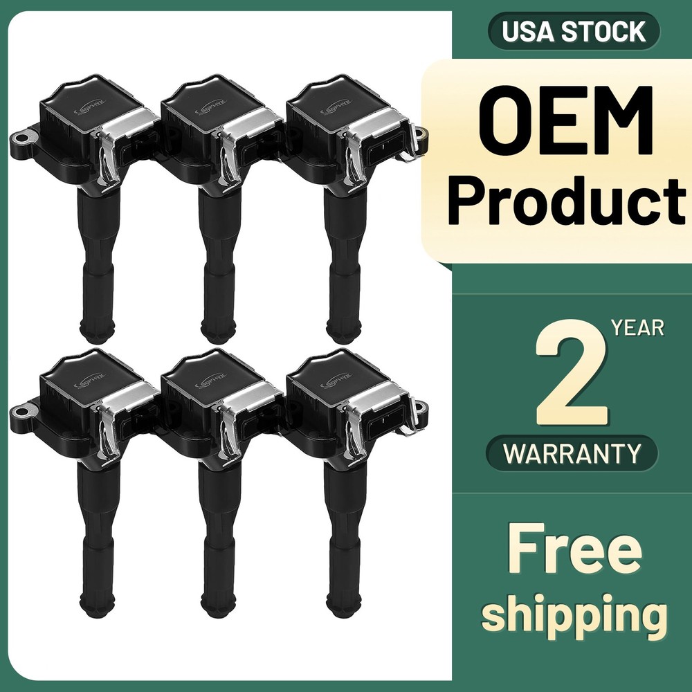Set of 6 Ignition Bobinas Pack UF354 For BMW 320i 2001 2.2L L6