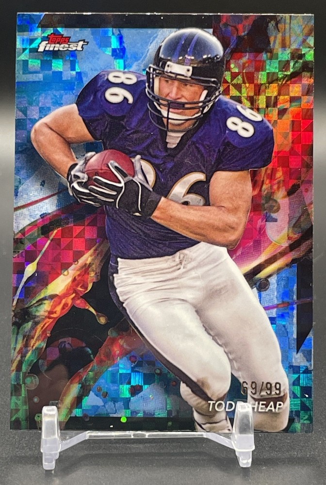 2024 Topps Finest #6 Todd Heap Blue Xfractor Refractor /99 Ravens