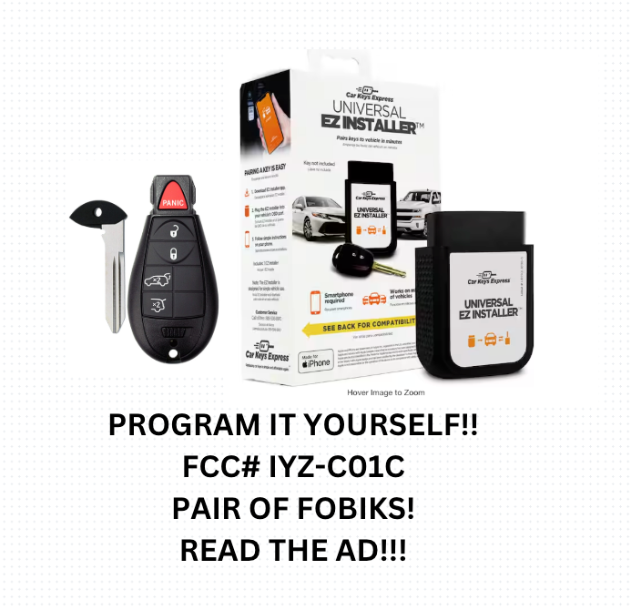 NEW DIY BUNDLE FOR JEEP GRAND CHEROKEE FOBIK PAIR IYZ-C01C INC TOOL!