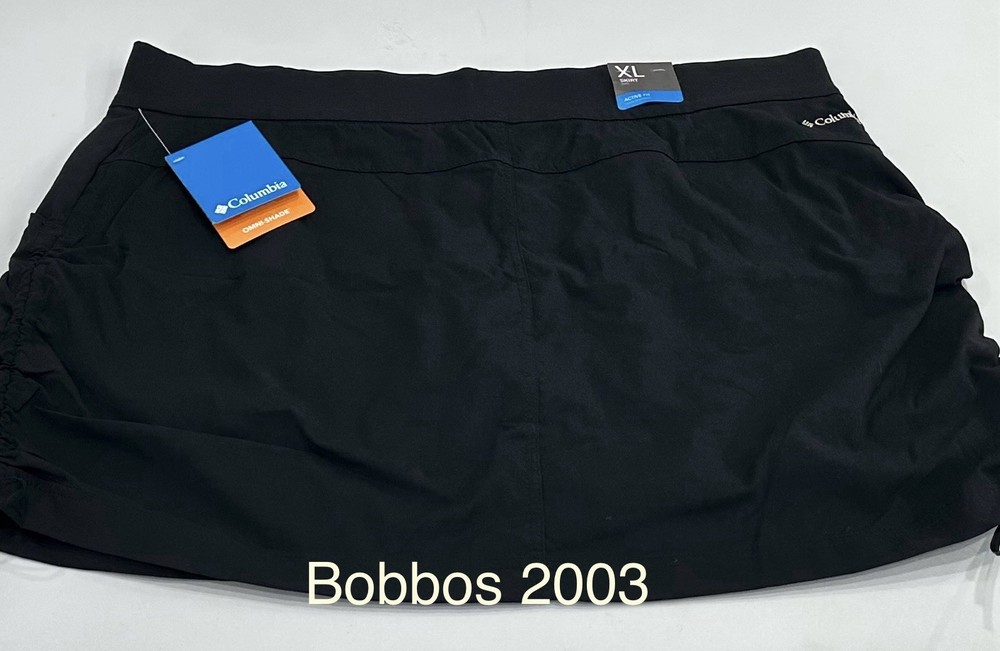 Columbia Women's Omni-Shade Active Fit Jupe-Short Skort, Black, Size XL