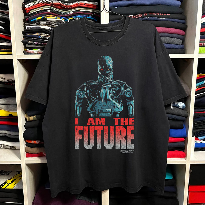 Terminator 2 Judgment Day T Shirt Sci Fi Action Movie Graphic Tee S-5XL