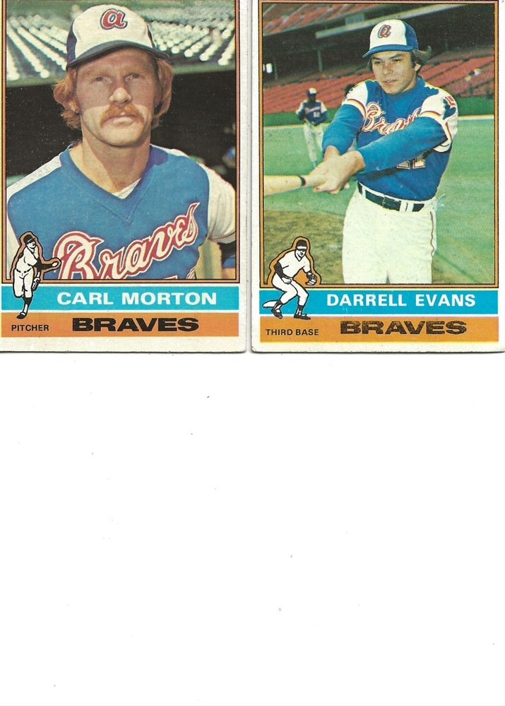 1976 Topps Braves Carl Morton And Darrell Evans