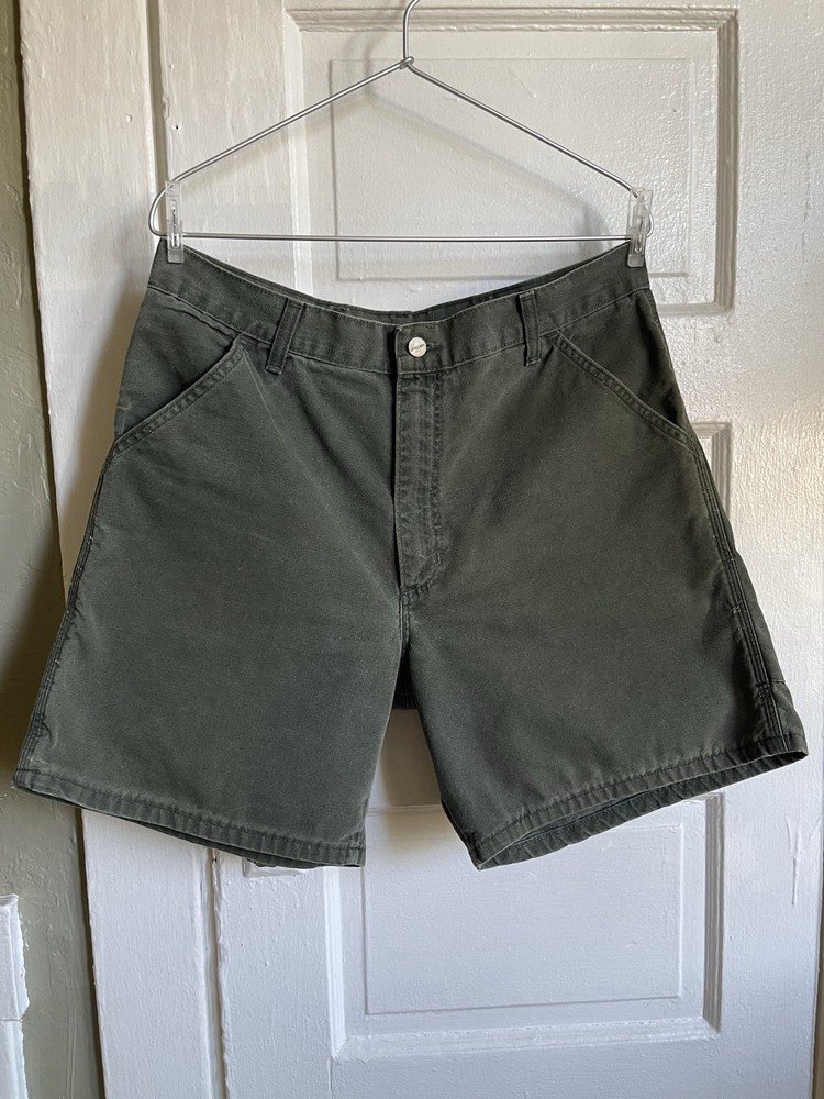 Carhartt WU1866 Men’s Canvas Shorts Size 34 Moss Green USA