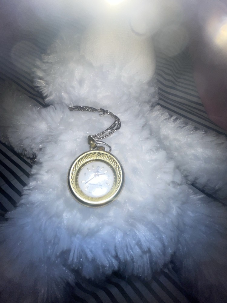 Vintage Harvester Mechanical Pocket Watch Necklace Pendant Gift Working Condition