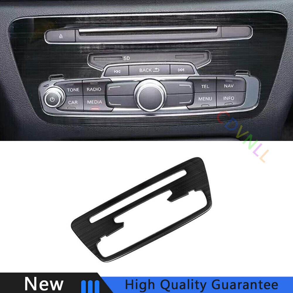For Audi Q3 2013-2018 Black Titanium Console Volume Button Control Frame Trim 1*