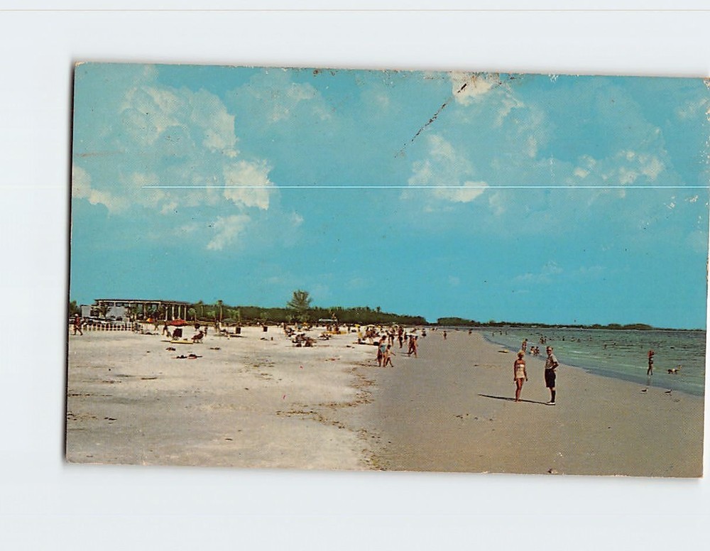 Postcard Snow-White Sands of Siesta Key Sarasota Florida USA