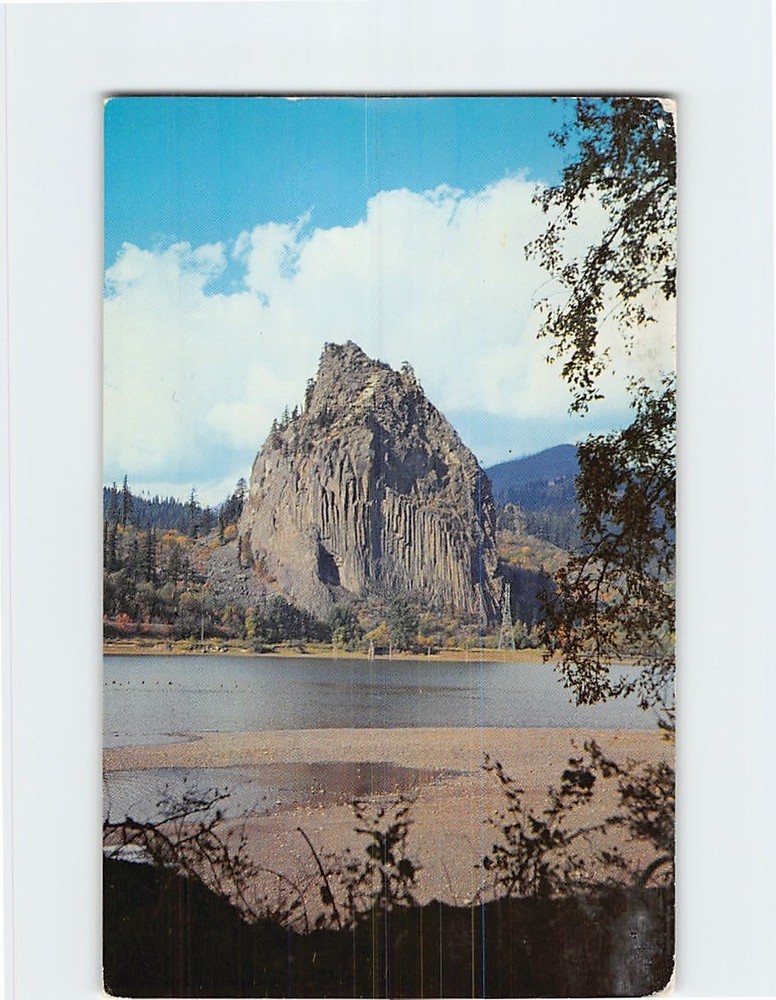 Postcard Beacon Rock Columbia River Washington USA