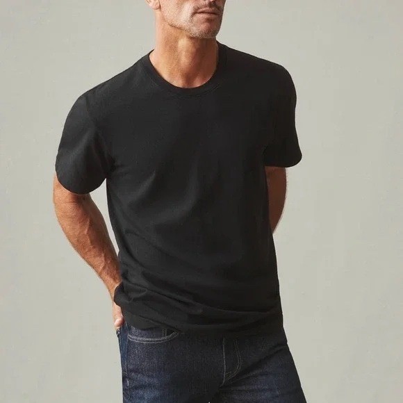 American Giant XL Black Crew Neck Short Sleeve T Shirt Made in USA Mens Womens