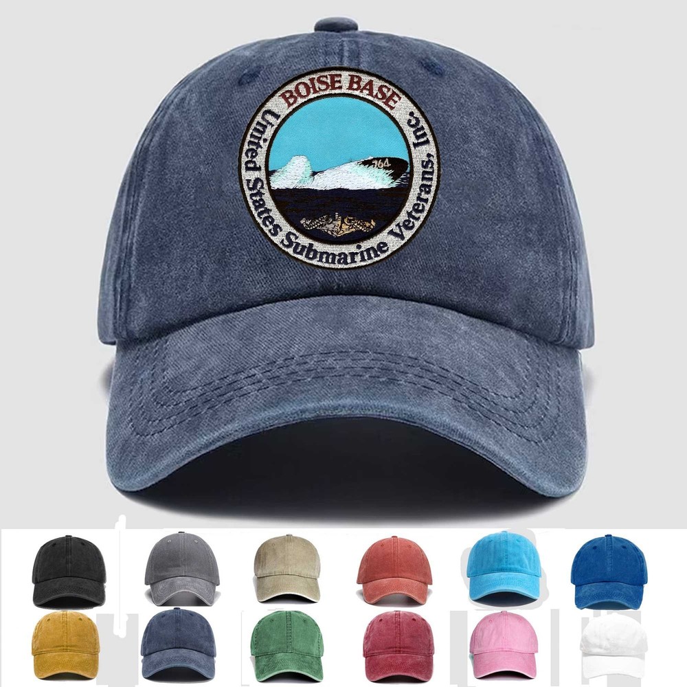 Custom Embroidered Hat Submarine Base Boise, Veteran Cap, Trucker Hat, Gift Idea