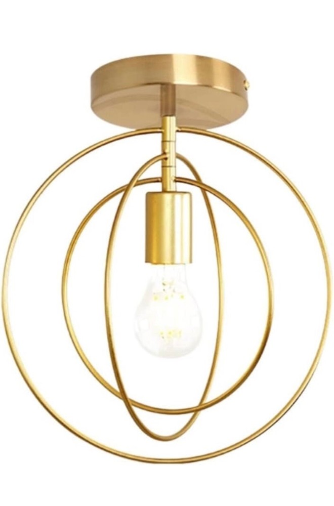 GOLD Retro Modern Semi Flush Mount Ceiling Light Fixture