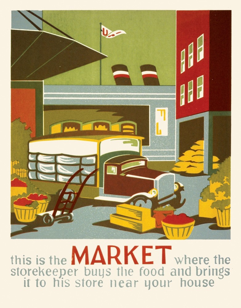 Decor Ad Market Poster. Fine Graphic Art Design. warehouse. Shop Wall Art. 1702