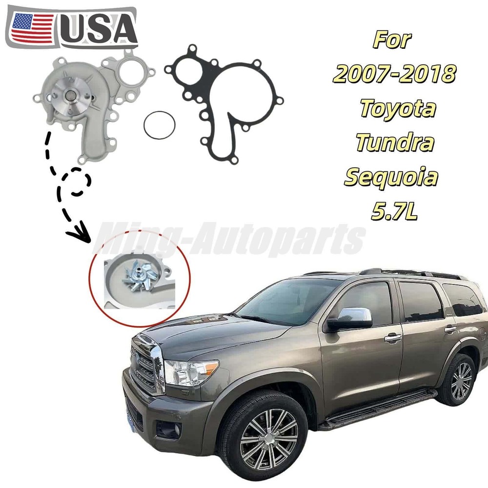 For 2007-2022 Toyota Lexus Tundra Sequoia Land Cruiser LX570 Water Pump V8 5.7L