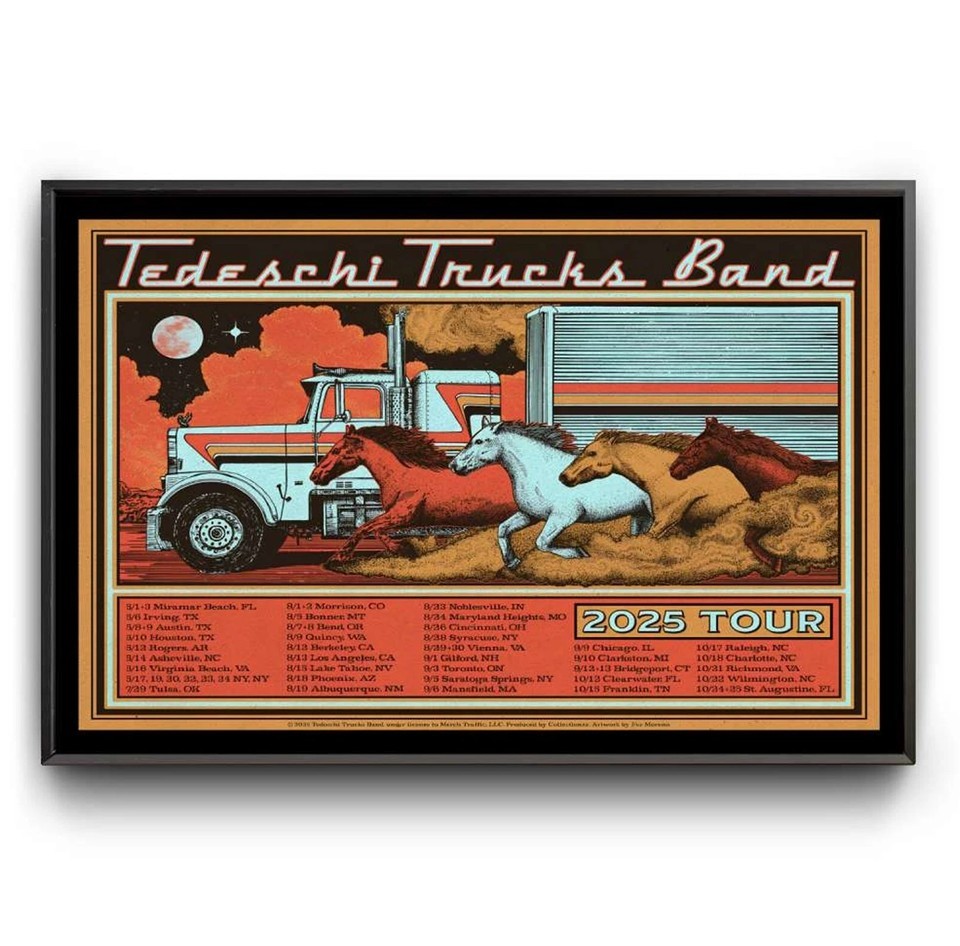 Tedeschi Trucks Band 2025 Tour Poster - Limited Edition Concert Art