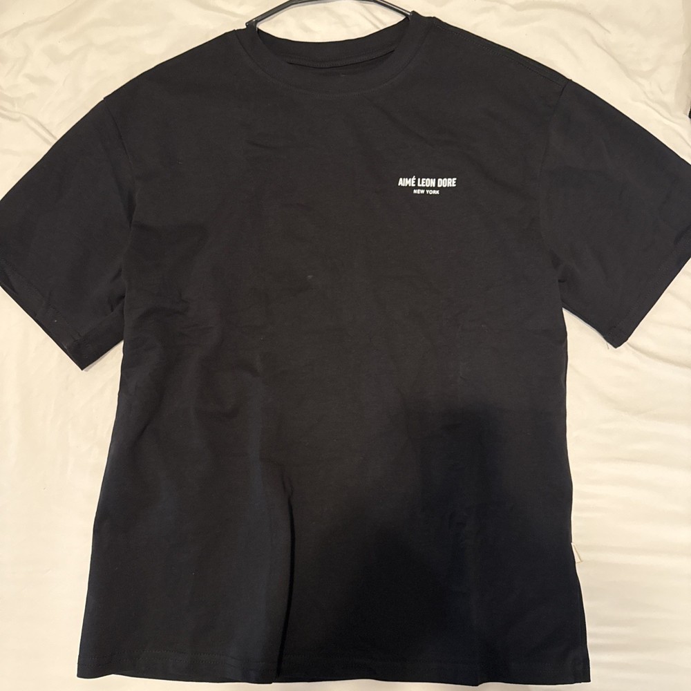 Aime Leon Dore Black Cotton Tshirt Size Medium