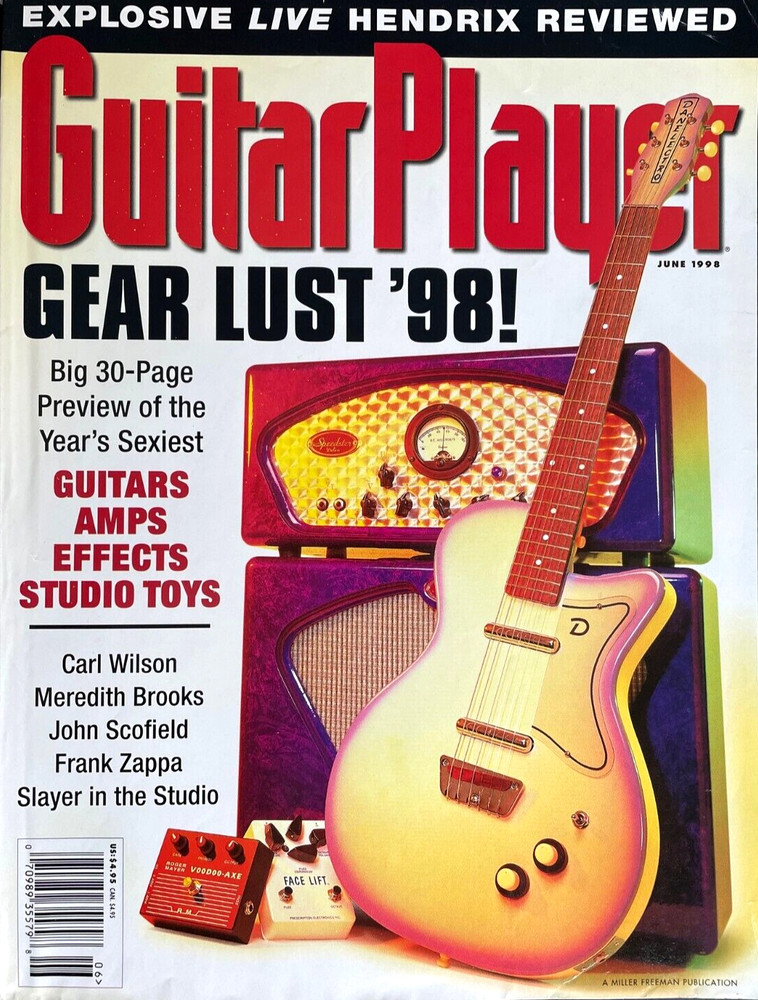 Guitar Player Magazine June 1998 Gear Lust Frank Zappa Slayer John Scofield