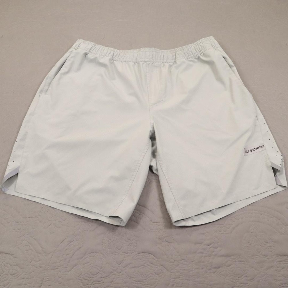 Legends Luka Shorts Mens XL Gray Athletic Running Training Stretch Gym Tech