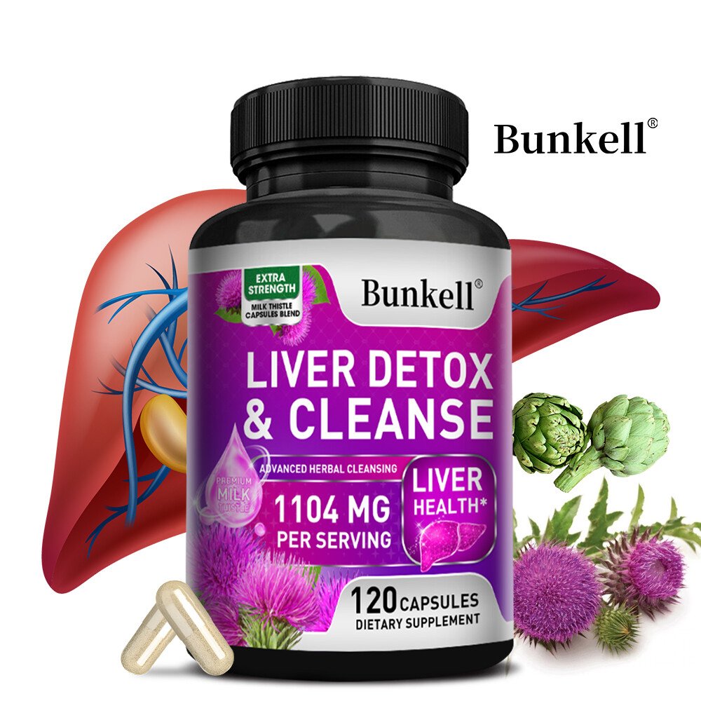 Liver Cleanse, Detox & Repair, 1,104 mg Support Supplement with Milk Thistle