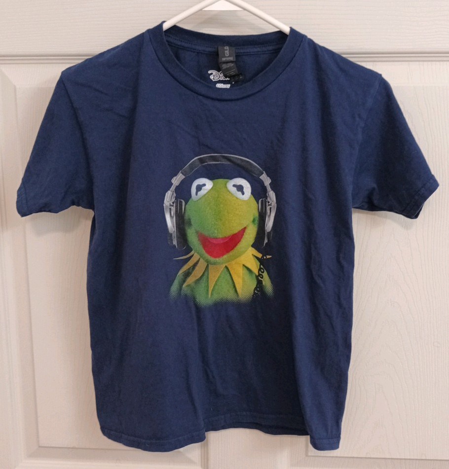 Kids Kermit Navy Size M Short Sleeve Tshirt