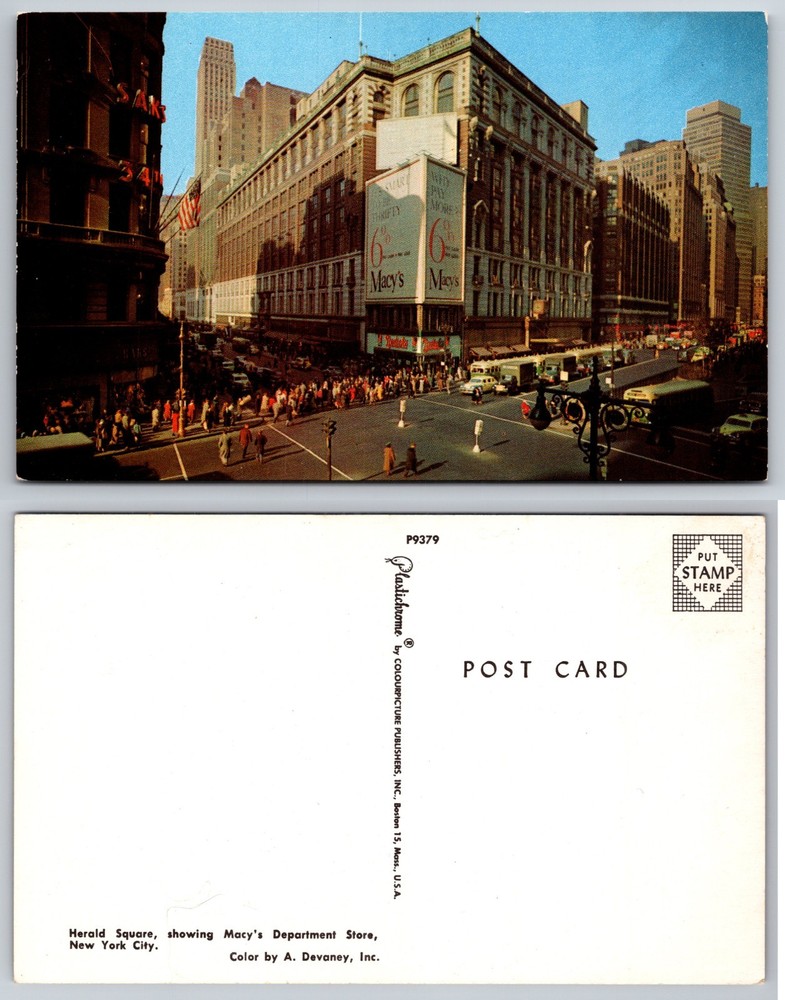 Herald Square Macys Department Store New York City Postcard