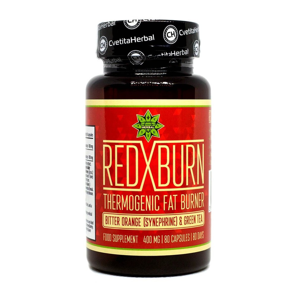 Red X Burn Synephrine Fat burner Diet Weight Loss Slimming pills 80 caps
